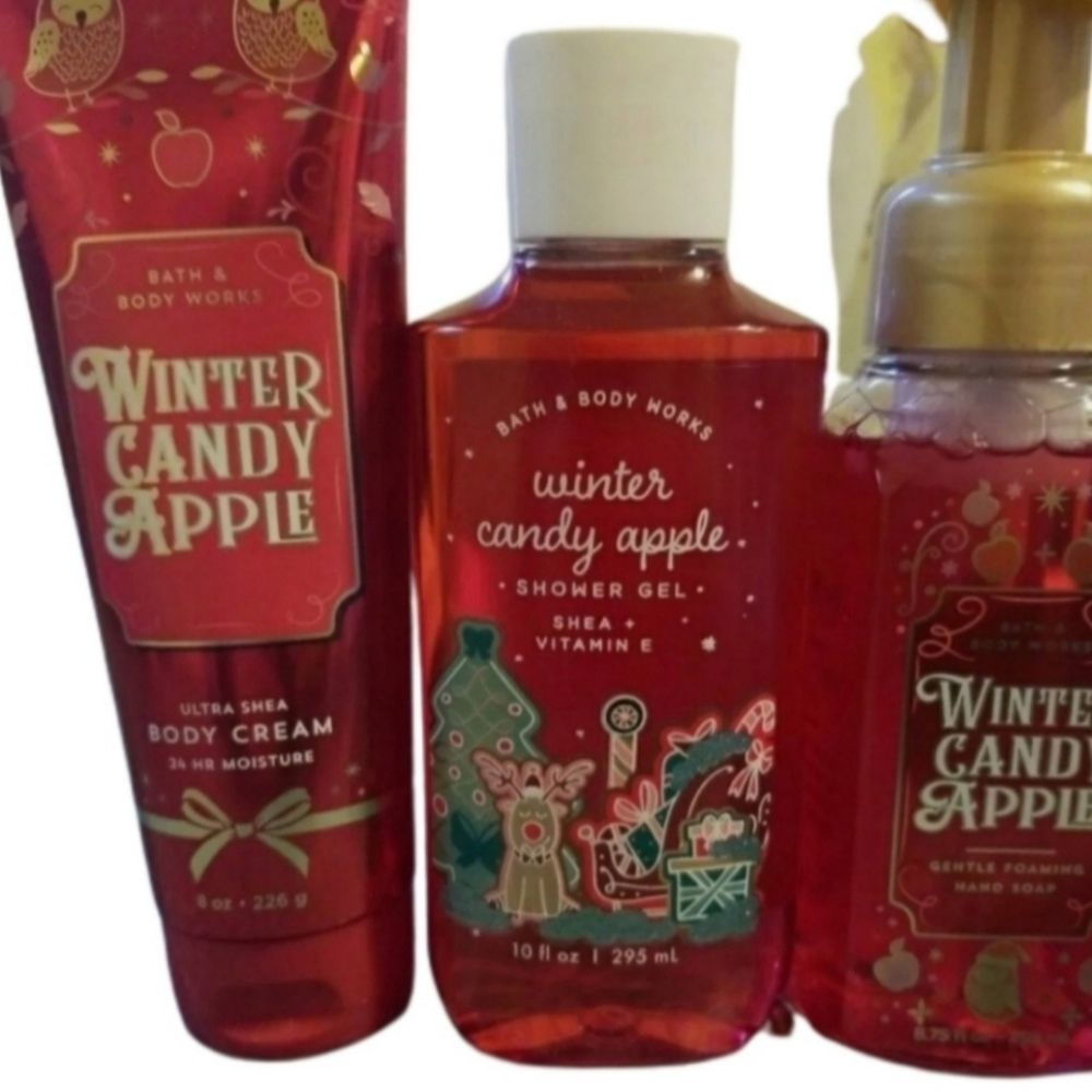 Bath and Body Works Winter Candy Apple Shower Gel, Body Lotion and Hand Soap